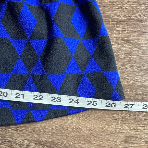 EUC Harper Women's Blue and Black Geometric Skirt Large - Picture 7 of 7